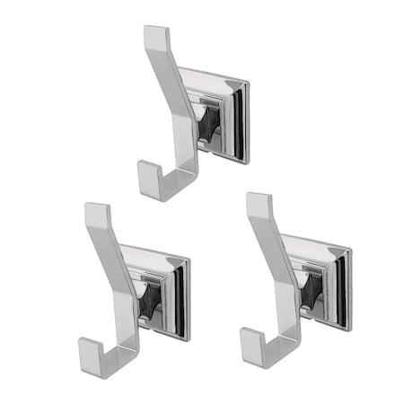 Kingston Brass BAHK6127C 3-Piece Bathroom Robe Hook/Towel Hook, Polished Chrome BAHK6127C
